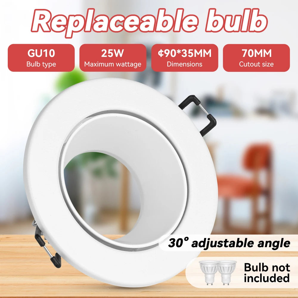 Adjustable GU10 LED Ceiling Spotlight for Modern Kitchens and Retail Spaces