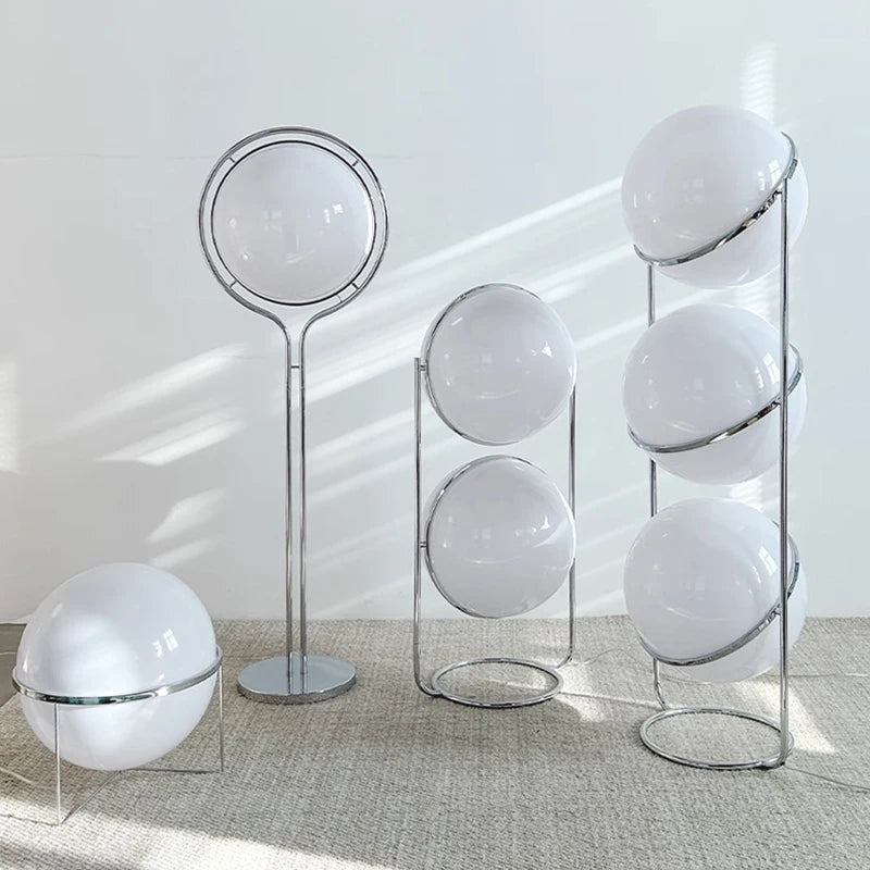 Modern LED Sphere Floor Lamp for Living Rooms and Hotel Suites
