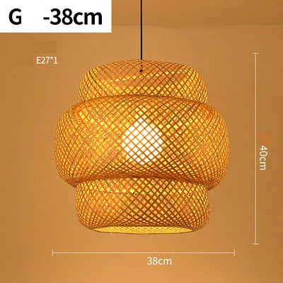 Handmade Rattan Bamboo Pendant Light for Rustic Cafes and Restaurants