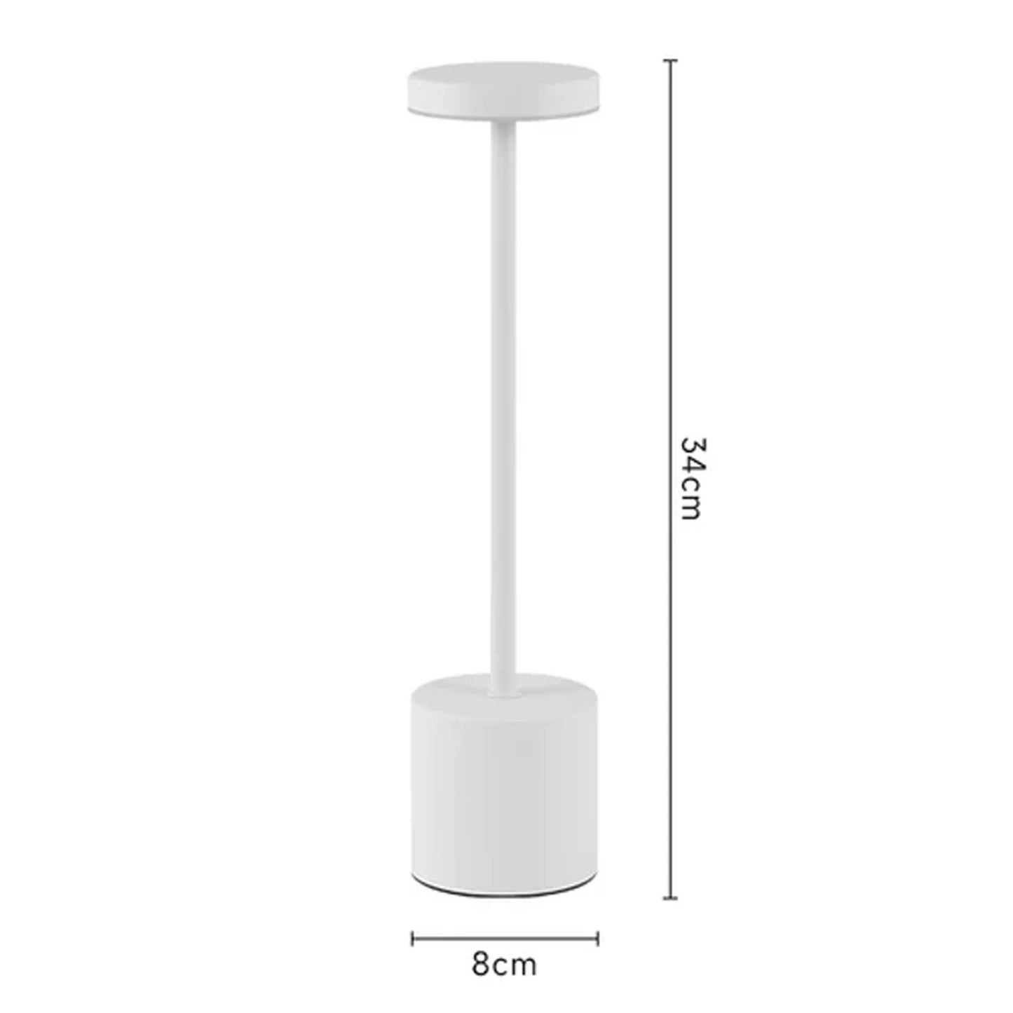 Rechargeable Metal Touch Table Lamp for Modern Cafe and Home Ambience