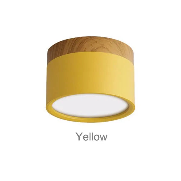 Modern Nordic Wood LED Surface Mounted Spotlight for Stylish Interiors