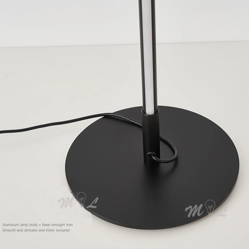 Modern Minimalist LED Floor Lamp in Gold for Living Rooms and Offices