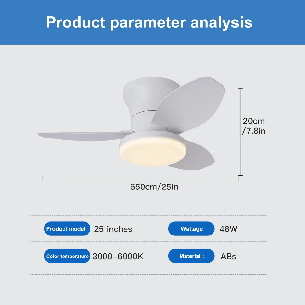Modern Nordic Ceiling Fan Light for Living Rooms and Commercial Spaces