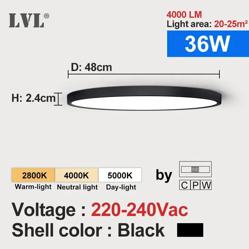 Modern Round Wood Grain LED Flush Mount Light for Kitchen and Bedroom