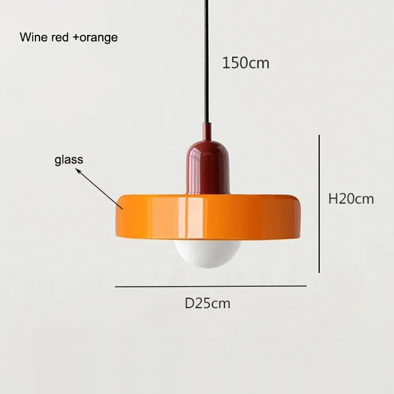Bauhaus Glass Pendant Chandelier for Stylish Dining Rooms and Cafes