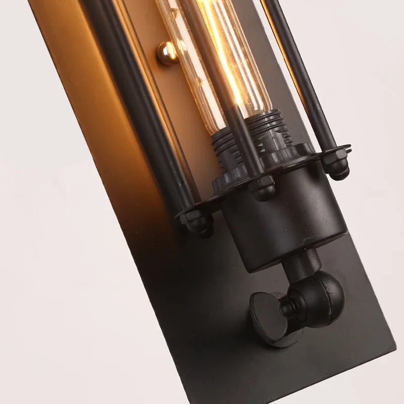 Industrial Iron Wall Lamp for Restaurants and Modern Loft Interiors