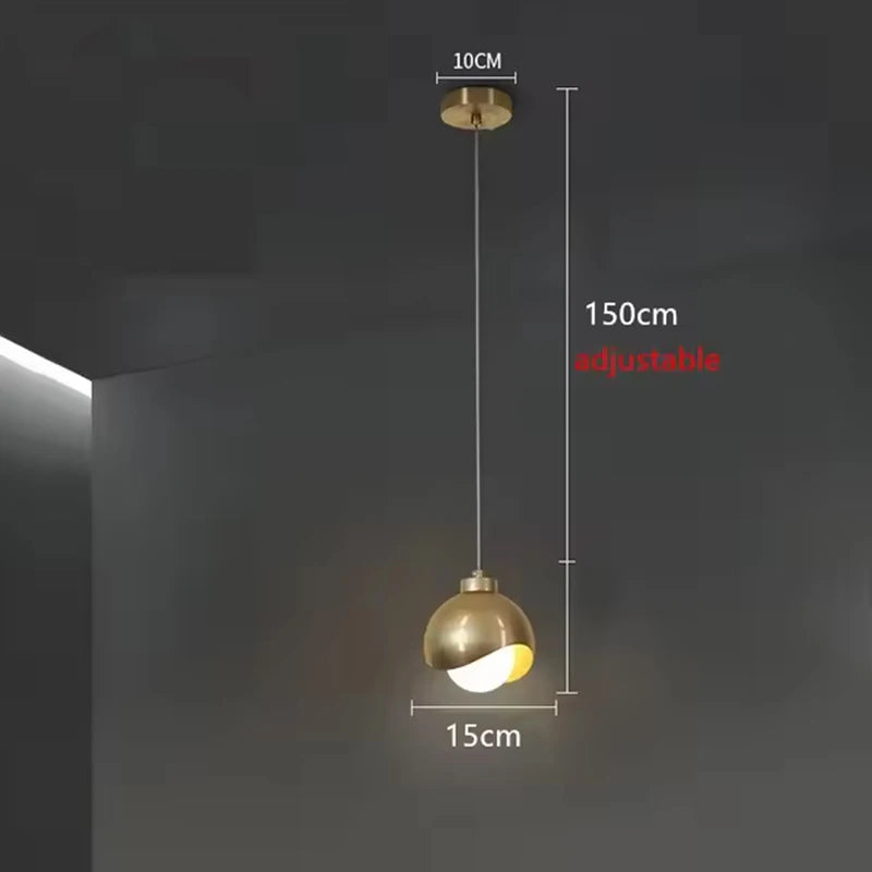 Modern Glass Globe Pendant Light for Bedroom and Dining Room