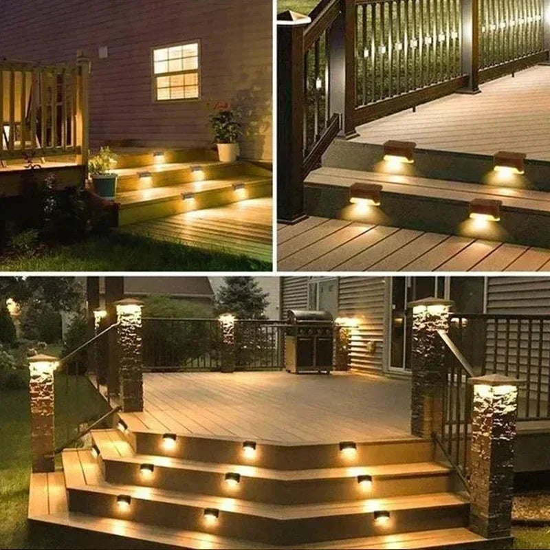 Modern LED Solar Step Light for Garden Decks and Outdoor Paths