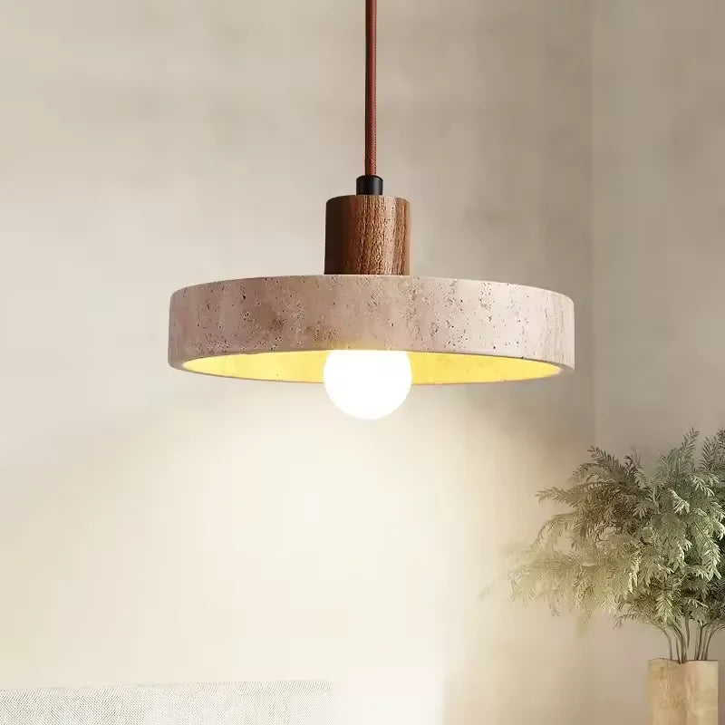 Travertine Stone Pendant Light for Modern Kitchens and Restaurant Interiors