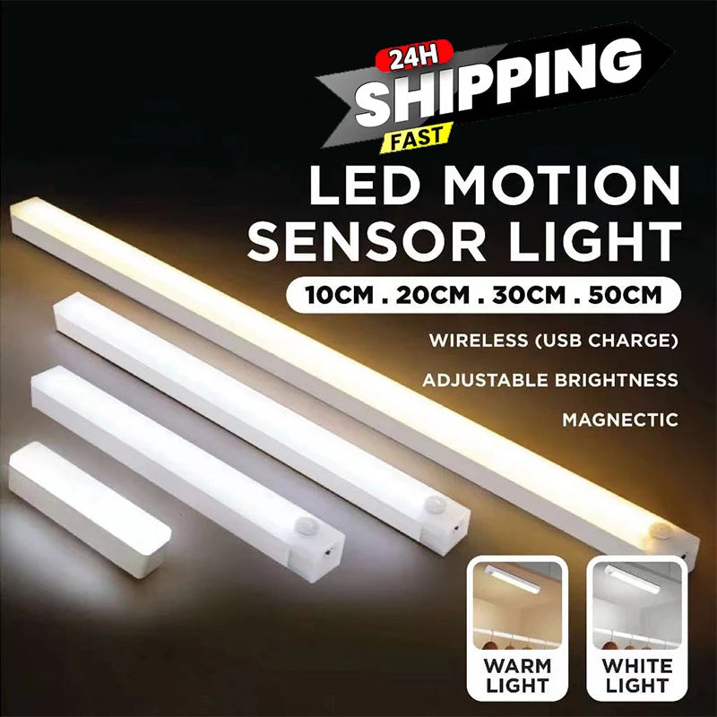 Dimmable Motion Sensor LED Under Cabinet Light for Closets and Hallways
