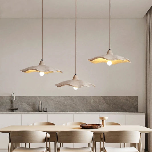 Wabi-Sabi Cream Pendant Light for Minimalist Restaurants and Bedroom Decor