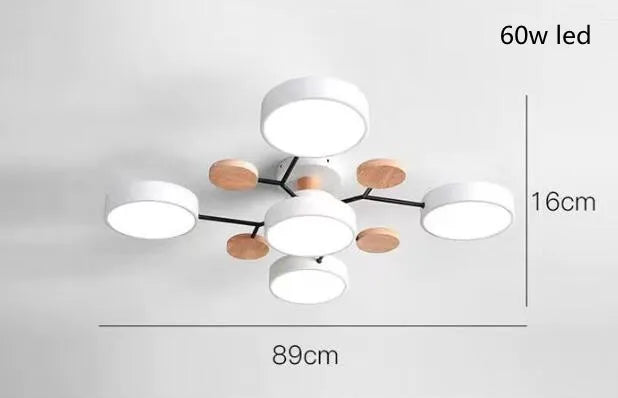 Modern LED Ceiling Chandelier with Adjustable Lighting for Living and Dining Rooms