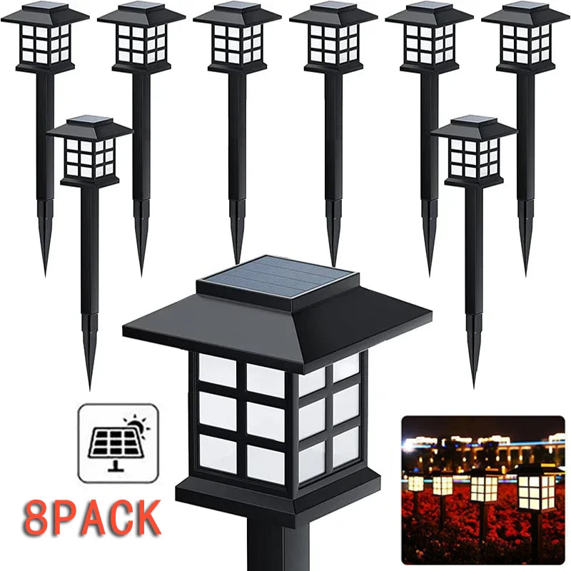 Solar LED Pathway Lights for Modern Garden and Walkway Landscape Decor