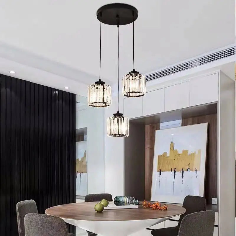Modern Crystal LED Pendant Light for Elegant Dining and Living Rooms