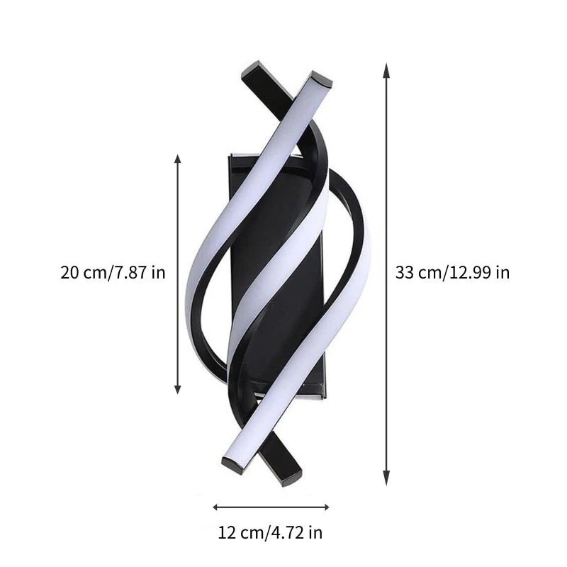 Modern Spiral LED Wall Sconce for Bedrooms and Minimalist Hallways