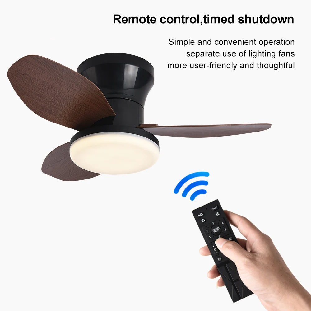 Modern Nordic Ceiling Fan Light for Living Rooms and Commercial Spaces
