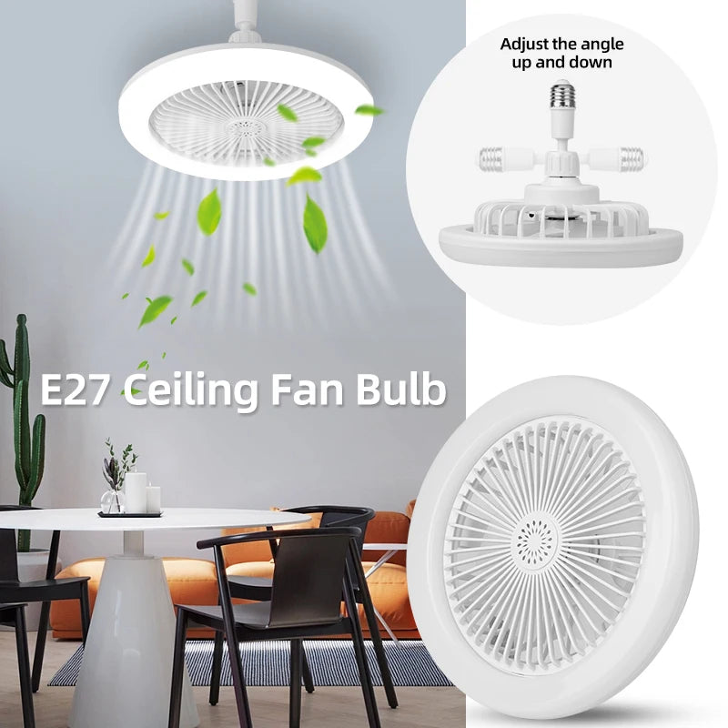 Modern Silent Ceiling Fan with Remote Control for Living Rooms