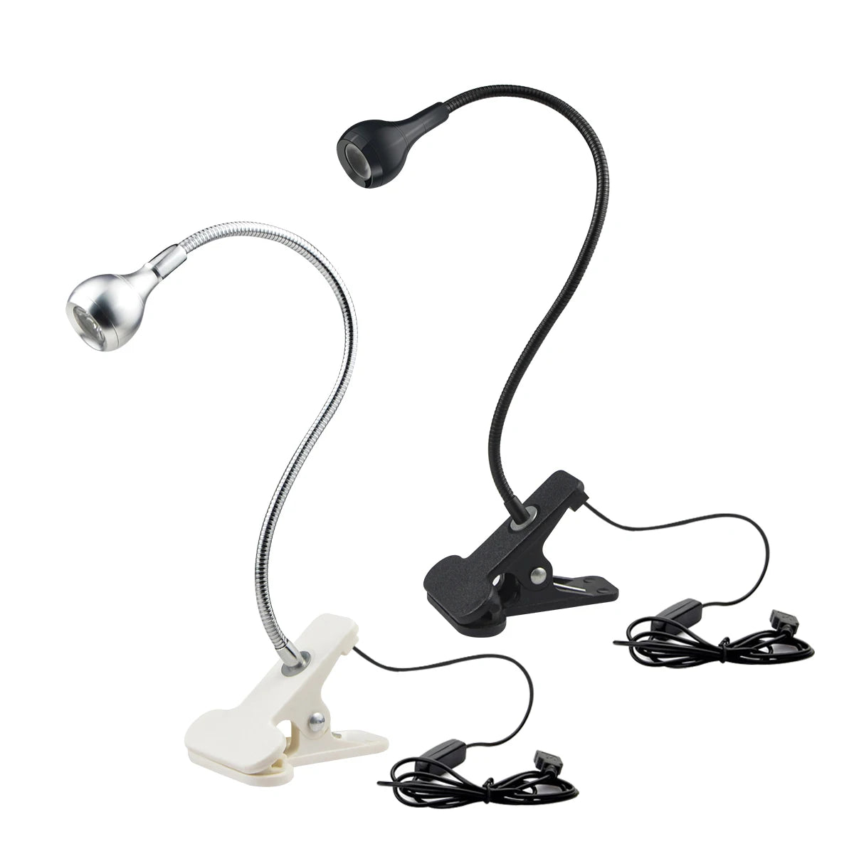 Flexible LED Clip-On Reading Lamp with USB for Office and Bedside