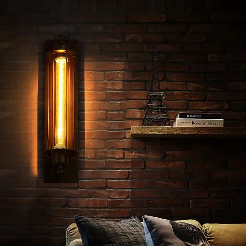 Industrial Iron Wall Light for Vintage Loft and Restaurant Decor