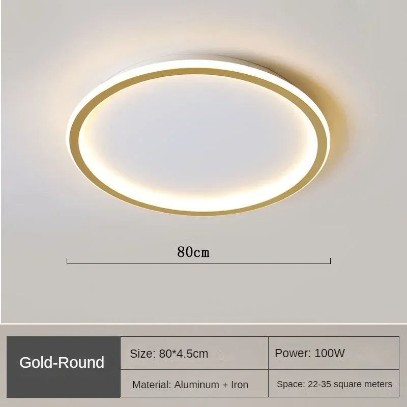 Nordic Minimalist LED Ceiling Light with Remote for Modern Living Spaces