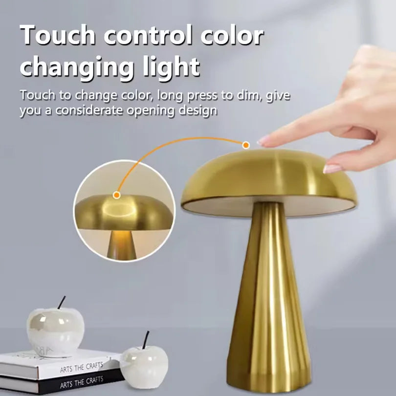Retro Mushroom Table Lamp for Bedside and Restaurant Ambiance