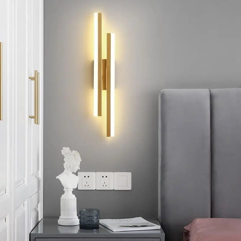 Modern Copper Wall Sconce with Acrylic Shade for Living Rooms and Hallways