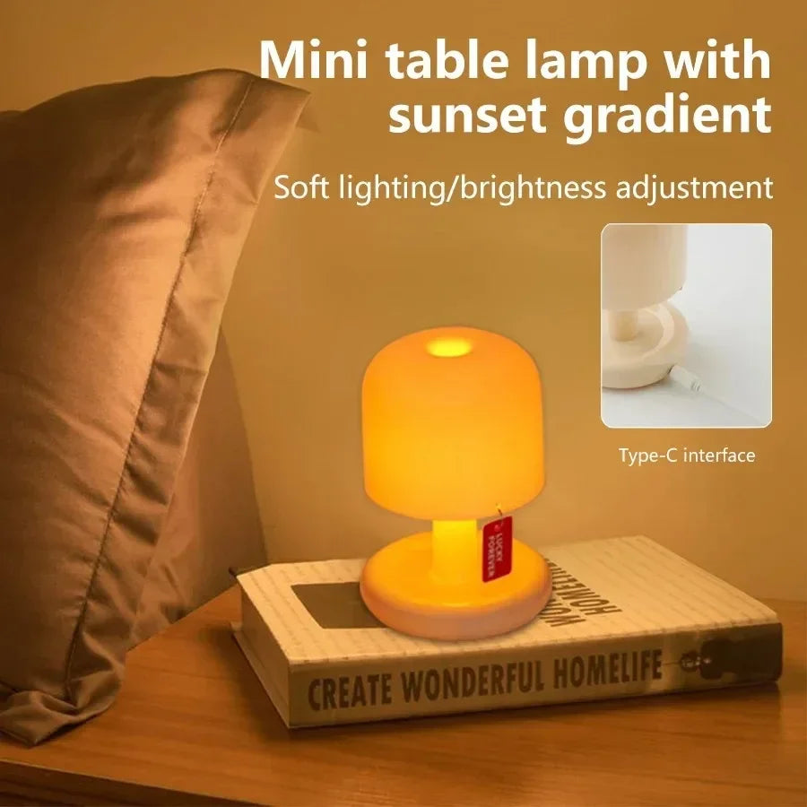 Mushroom LED Table Lamp for Modern Coffee Shops and Bedroom Decor