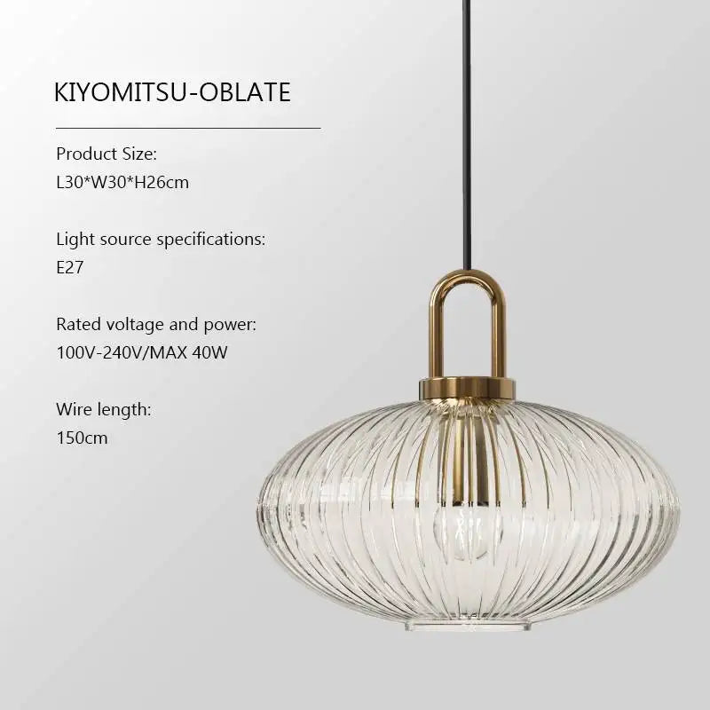 Modern Striped Glass Pendant Light for Kitchen Island and Dining Rooms
