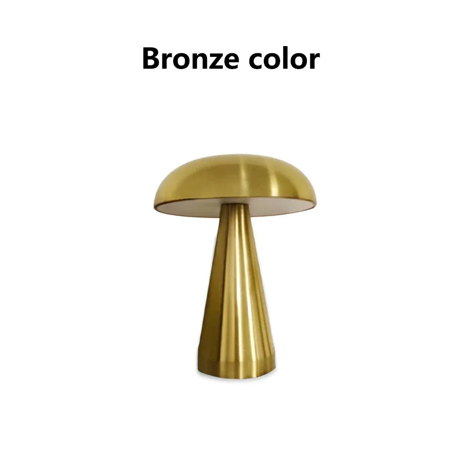 Mushroom Retro Table Lamp with Dimmable LED for Cafes and Desks