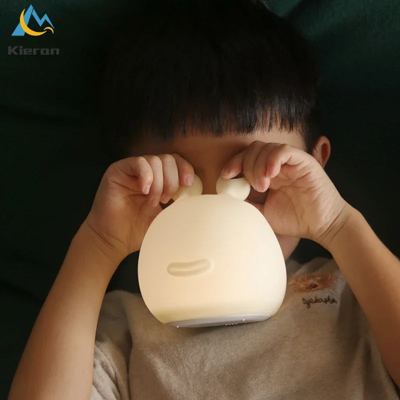 Soft Silicone Slug LED Night Light for Nursery and Kids Rooms