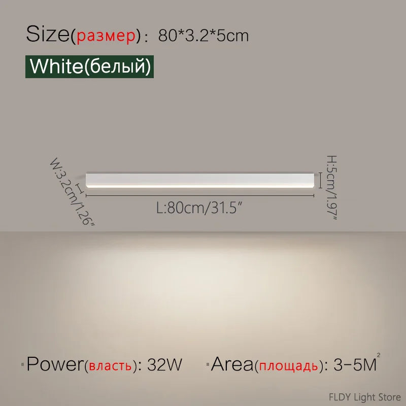 Modern Nordic LED Strip Ceiling Light for Kitchens and Living Rooms