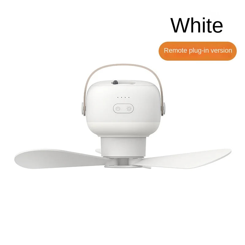 Portable Wireless Ceiling Fan Light with Remote for Home and Camping