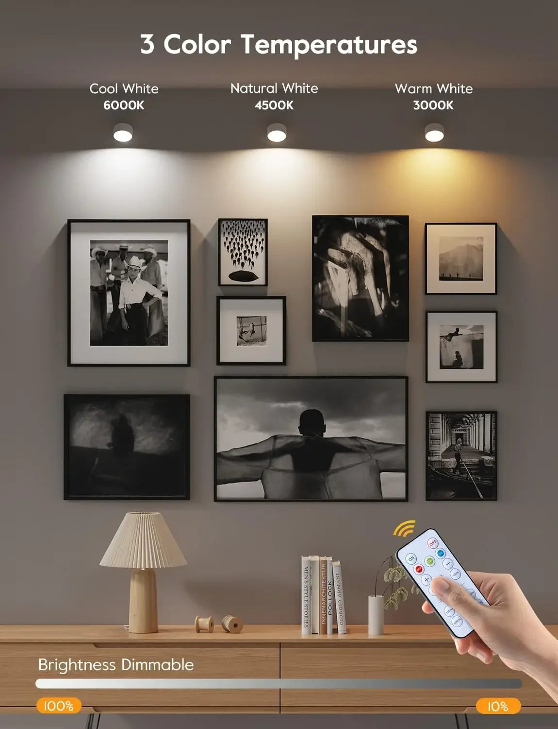 Magnetic LED Wall Sconce with Remote for Modern Bedroom Lighting