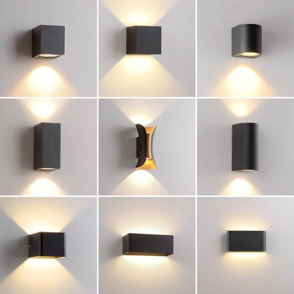 Modern Aluminum Waterproof LED Wall Sconce for Outdoor Patios and Gardens