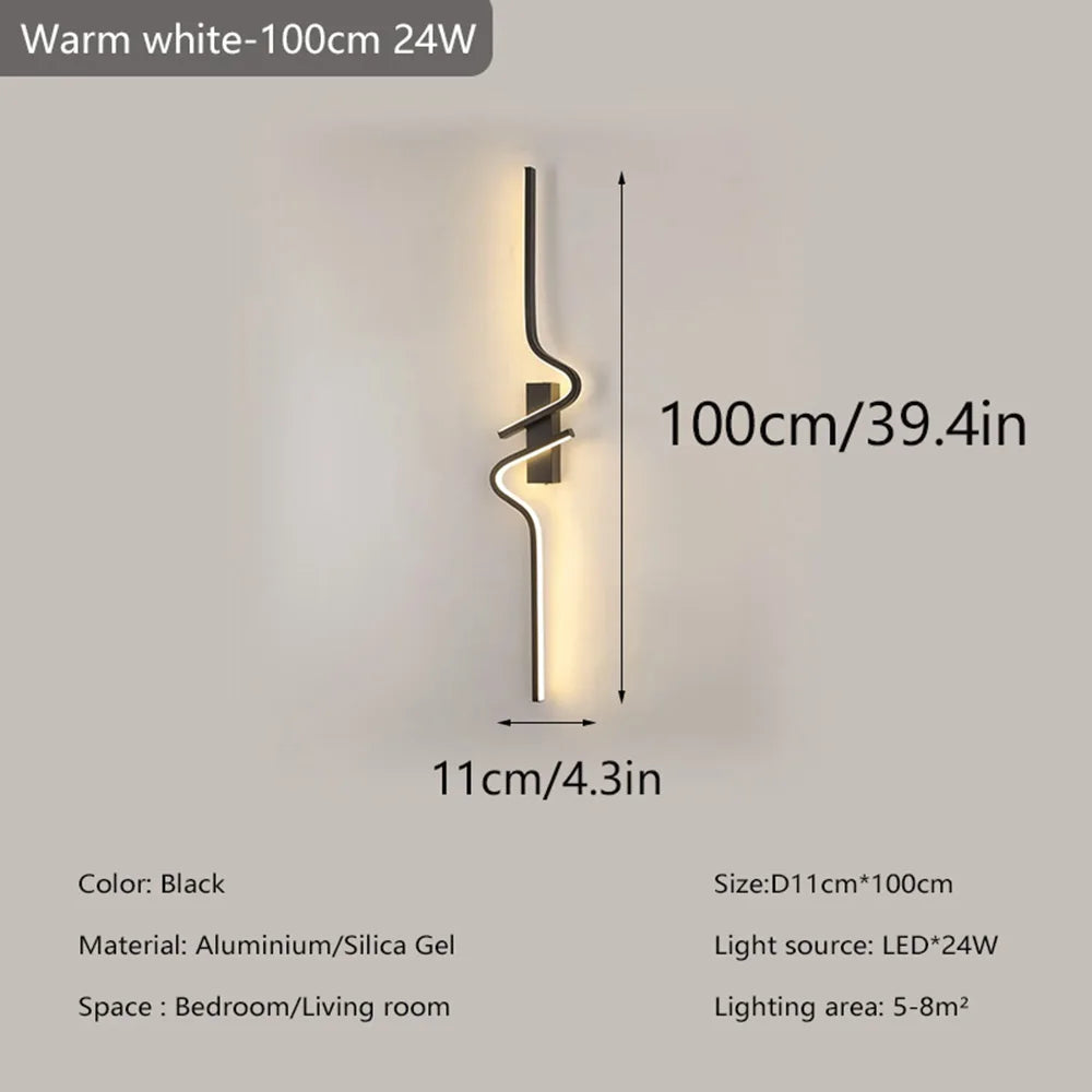 Modern Minimalist LED Wall Sconce for Bedroom and Living Room Lighting