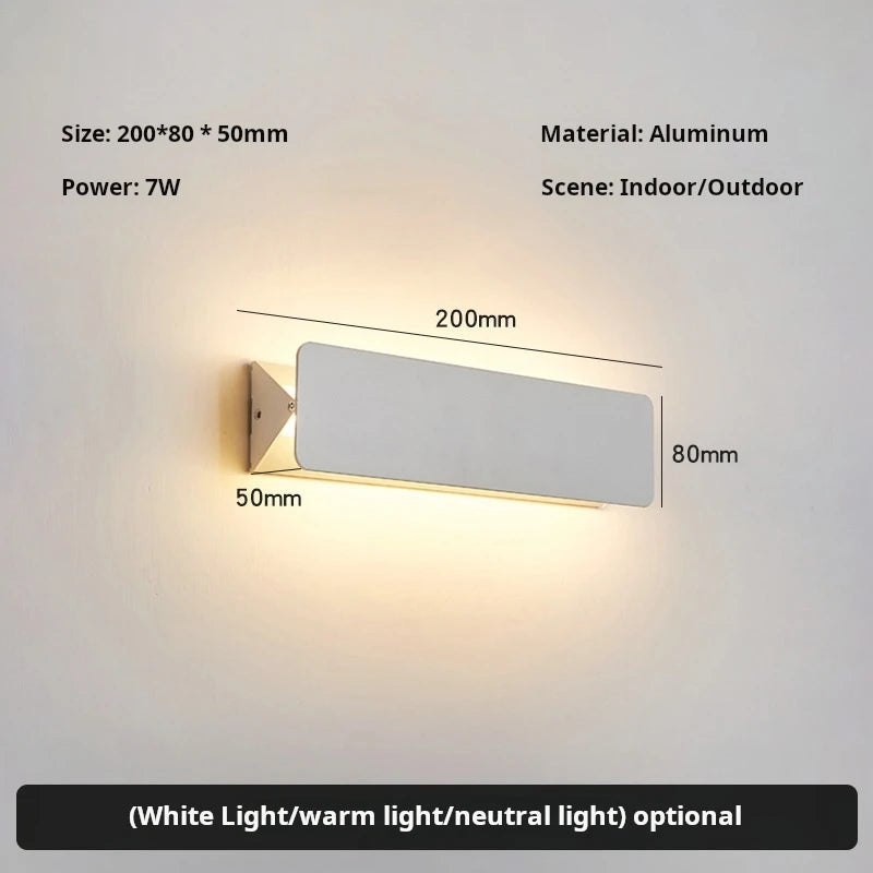 Adjustable Aluminum LED Wall Lamp for Modern Bedrooms and Vanity Spaces