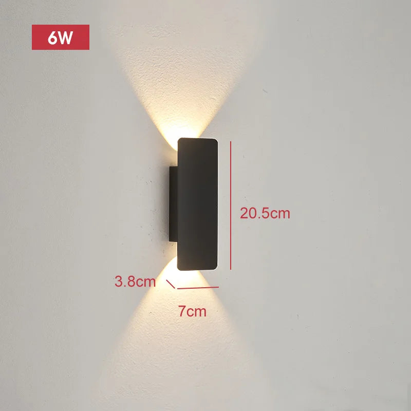 Modern LED Strip Wall Light for Exterior and Bedroom Interiors