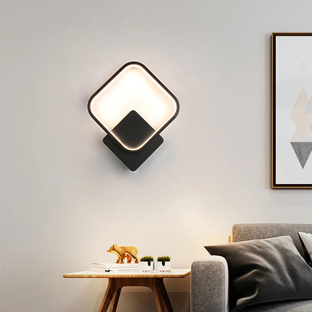 Modern Round LED Wall Sconce for Bedrooms and Hallway Interiors