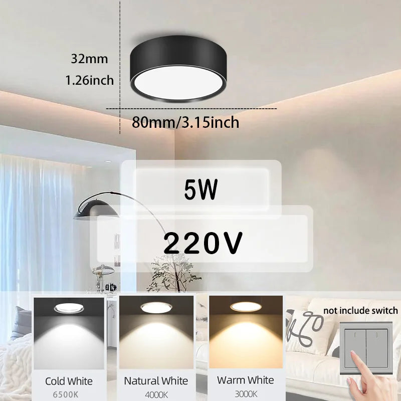 Modern Waterproof LED Ceiling Light for Bathrooms Kitchens and Hallways