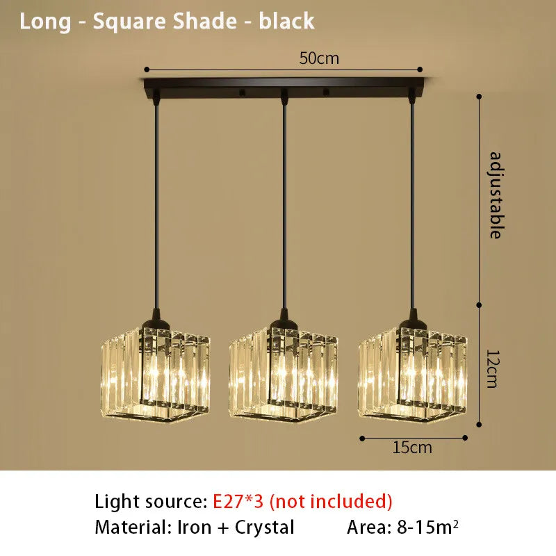 Modern Crystal LED Pendant Light for Elegant Dining and Living Rooms