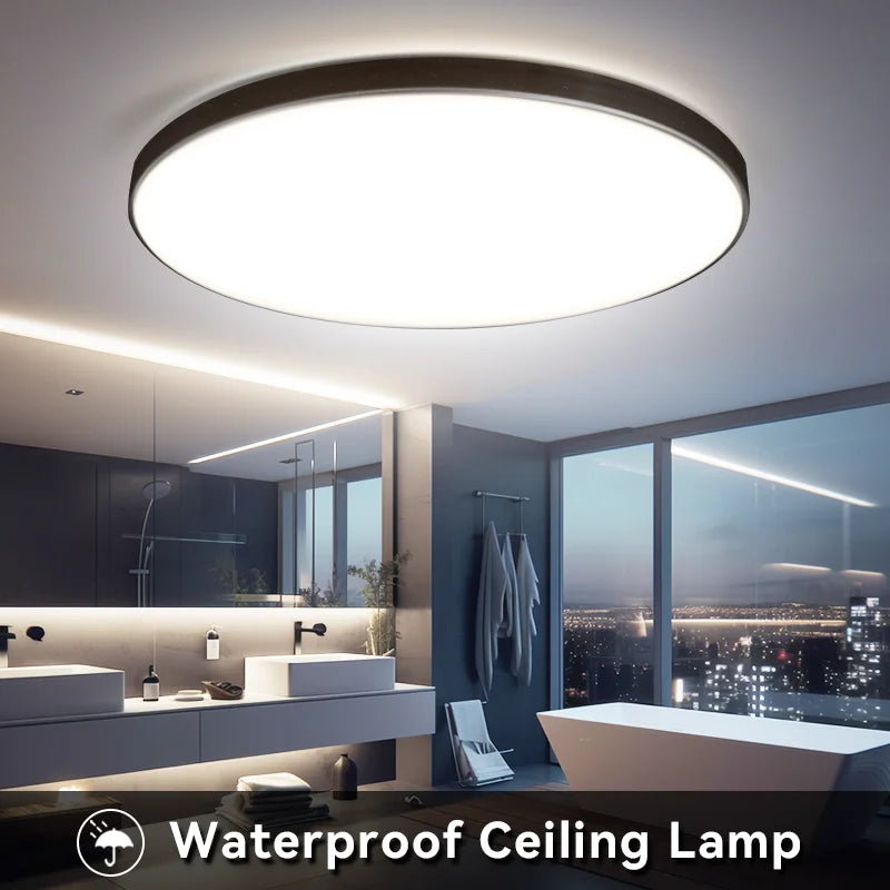 Modern Waterproof LED Ceiling Light for Bathrooms and Kitchens