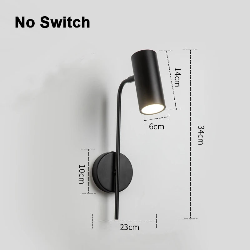 Modern Adjustable Iron Wall Sconce for Hotel Reading and Home Interiors