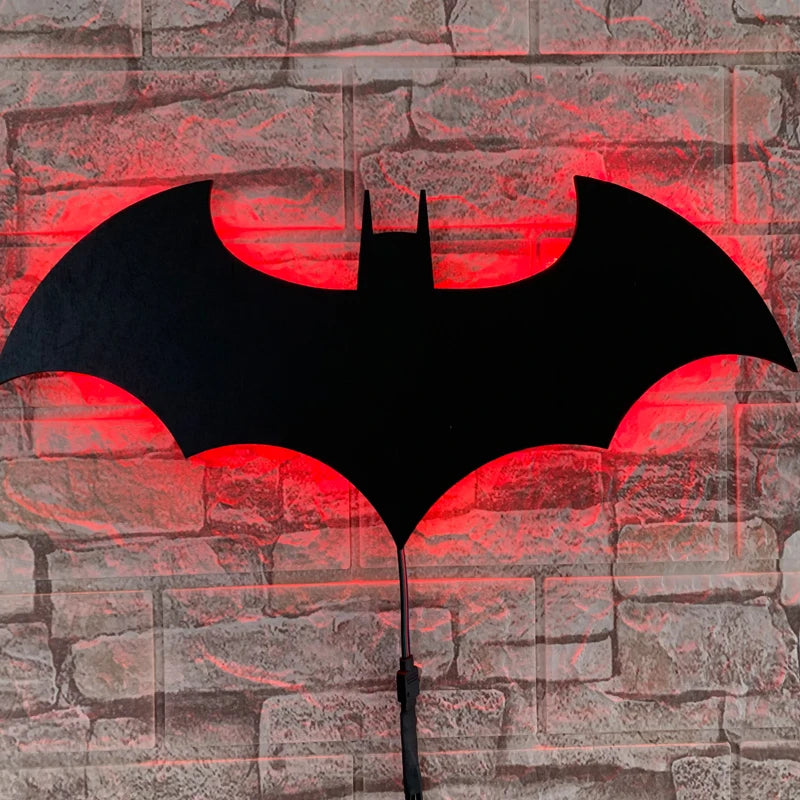 Modern Wooden Bat Wall Lamp for Bedroom and Atmospheric Decor