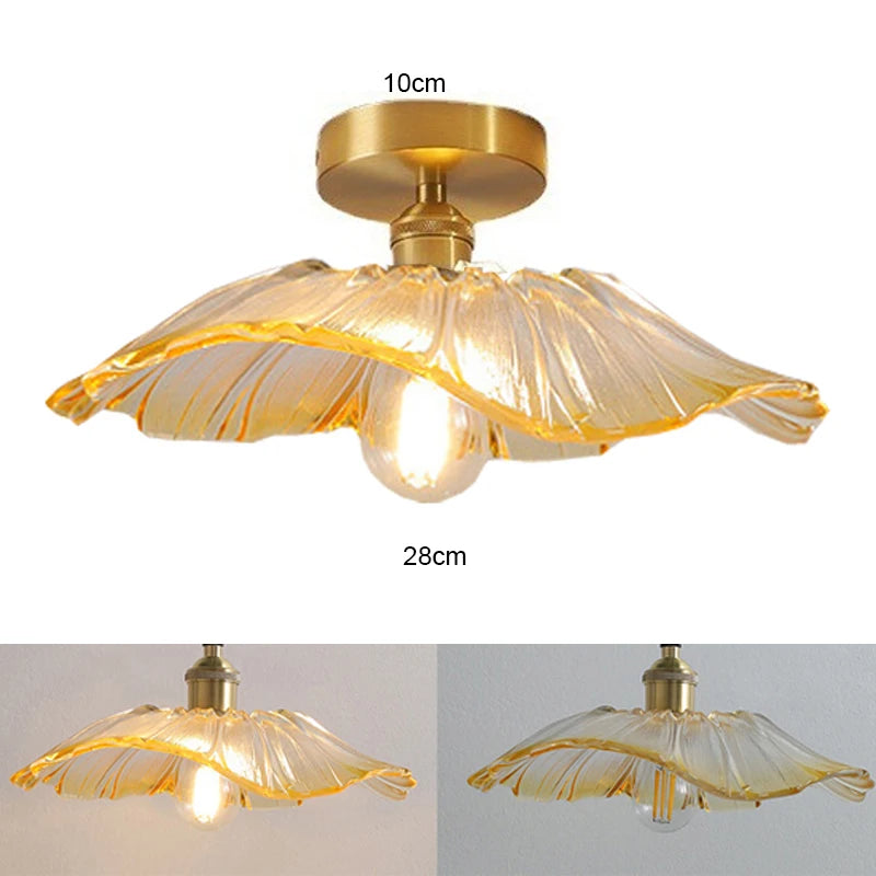 Vintage Floral Glass Pendant Light for Elegant Dining Rooms and Cafes