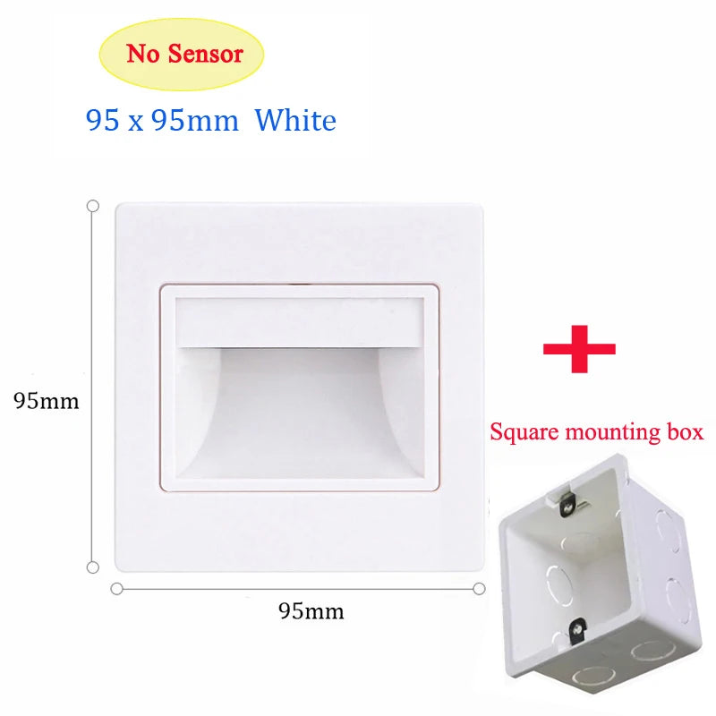 Modern LED Recessed Step Light for Staircases and Hotel Hallways