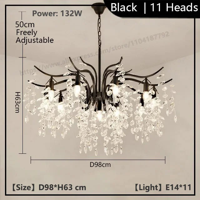 Luxury Crystal Chandelier for Elegant Living Rooms and Dining Spaces