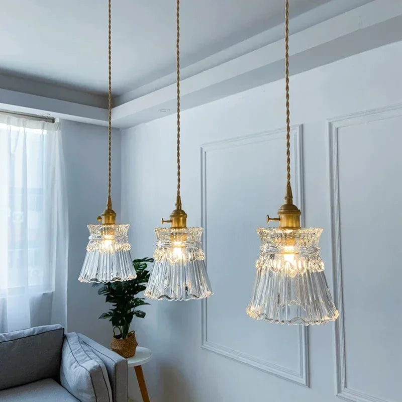 Floral Glass Pendant Light for Modern Dining Rooms and Cafes