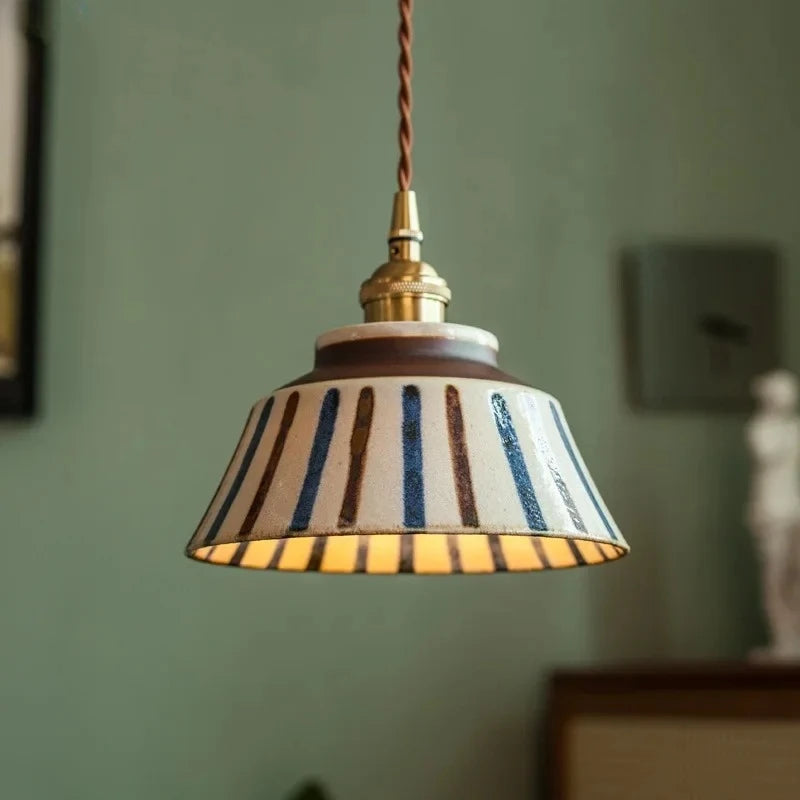 Modern Nordic Ceramic Pendant Light for Dining Rooms and Bedside Spaces