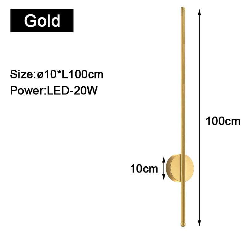 Modern LED Wall Sconce in Gold and Black for Sophisticated Hallways