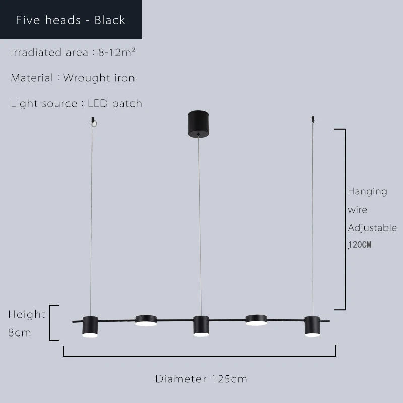 Modern Dimmable LED Chandelier for Contemporary Dining Rooms and Kitchens